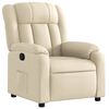 vidaXL Sill&oacute;n reclinable de tela color crema