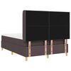 vidaXL Cama tipo Box Spring con colch&oacute;n Marr&oacute;n 140 x 190 cm tela