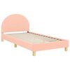vidaXL Cama para niños con cabecero Rosa 80 x 200 cm Tela de Oveja