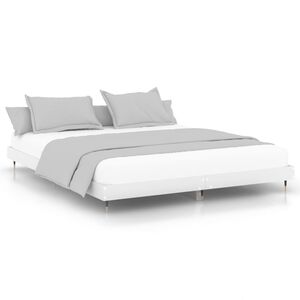 vidaXL Estructura de cama madera de ingenier&iacute;a blanca 120x200 cm