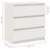 vidaXL Mesita de noche madera maciza de mango blanco 60x36x64 cm