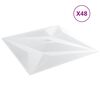 vidaXL Paneles de pared 48 uds XPS estrella blanco 50x50 cm 12 m&sup2;