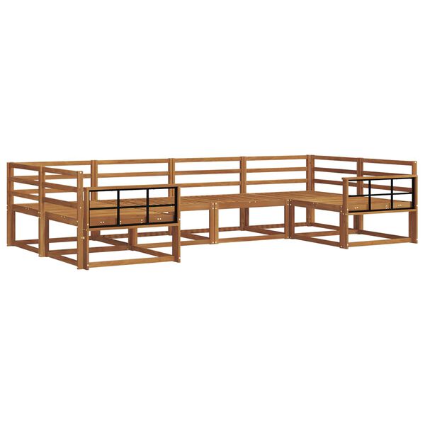 vidaXL Conjunto de sof&aacute;s de exterior 6 pcs Natural