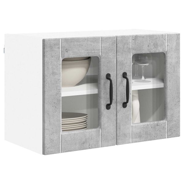 vidaXL Mueble de Cocina con estante Gris Concreto 60 x 31 x 40 cm