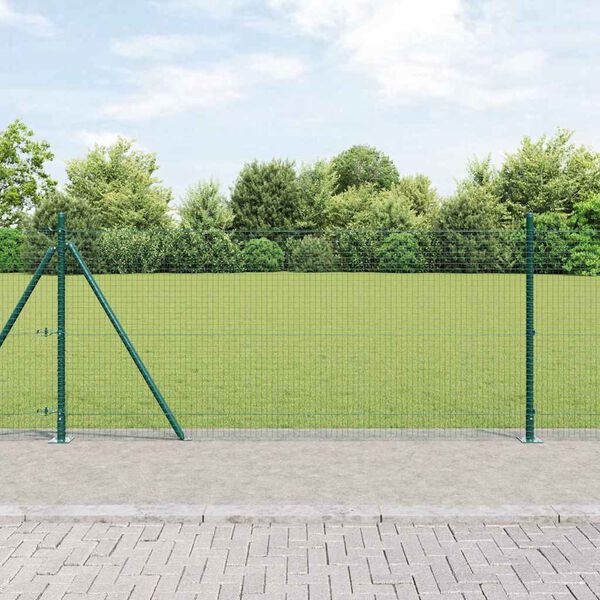 vidaXL Poste de Valla Verde 100 x 0,8 m (malla de 25 x 25 mm)