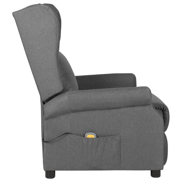 vidaXL Sill&oacute;n de masaje tela gris claro