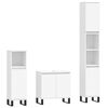 vidaXL Set de muebles de ba&ntilde;o 3 piezas madera contrachapada blanco