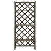 vidaXL Soporte de plantas con enrejado abeto macizo gris 60x30x140 cm