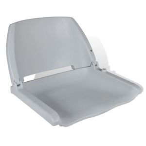 Asiento de barco con respaldo plegable sin coj&iacute;n gris 48x51x41 cm