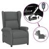 vidaXL Sill&oacute;n orejero reclinable el&eacute;ctrico de tela gris oscuro