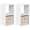 vidaXL Mesita de Noche 2 uds. 25,5 x 22 x 49,5 cm Madera de ingenier&iacute;a