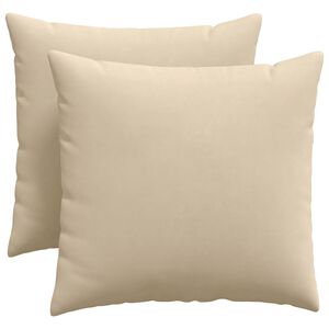 vidaXL Cojines de sof&aacute; 2 pcs Crema 50 x 50 cm tela