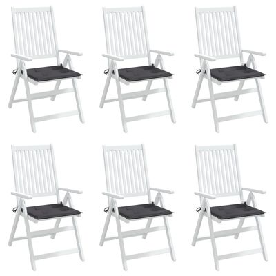 vidaXL Cojines sillas de jardín 6 uds tela Oxford antracita 40x40x3 cm