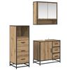 vidaXL Juego de muebles de ba&ntilde;o 3 uds. Roble artisan 65 x 33 x 60 cm