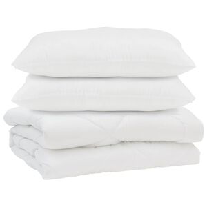 vidaXL Edred&oacute;n con almohada 3 pcs Microfibra