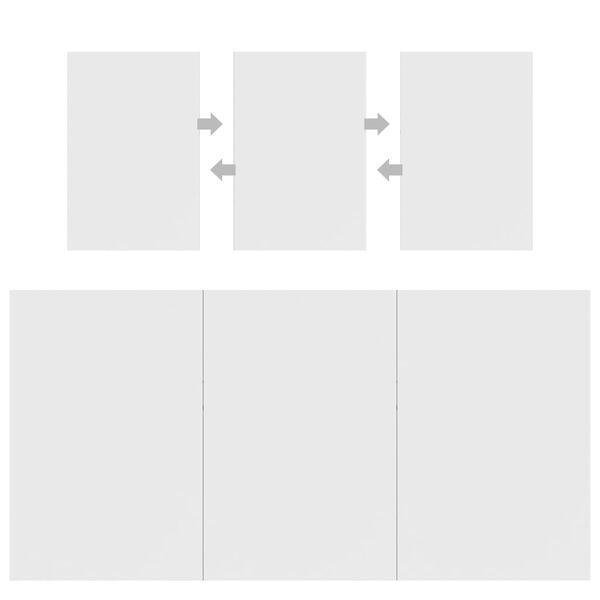 vidaXL Mesa de comedor de madera contrachapada blanco 160x80x76 cm