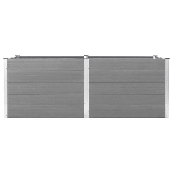 vidaXL Arriate de WPC gris 250x100x91 cm