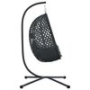 vidaXL Silla huevo colgante Antracita y negro 104 x 100 x 191 cm