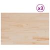 vidaXL Tablero de mesa rectangular 3 uds madera de pino 80x53x1,7 cm
