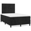 vidaXL Cama box spring con colch&oacute;n y LED terciopelo negro 120x190 cm