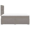 vidaXL Cama box spring con colch&oacute;n tela gris taupe 120x190 cm