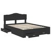 vidaXL Estructura de cama Negro 140 x 190 cm Madera de ingenier&iacute;a
