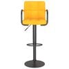 vidaXL Taburetes de cocina 2 unidades terciopelo amarillo mostaza