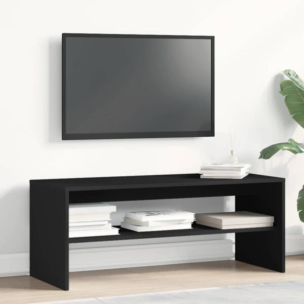 vidaXL Mueble para TV madera contrachapada negro100x40x40 cm