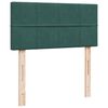 vidaXL Cama box spring con colch&oacute;n terciopelo verde oscuro 90x200 cm