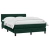 vidaXL Cama box spring con colch&oacute;n terciopelo verde oscuro 140x210 cm