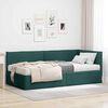 vidaXL Estructura de Cama Esquina con Colch&oacute;n 2 pcs Verde Terciopelo