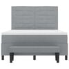 vidaXL Cama tipo Box Spring con cabecera Gris Claro 140 x 190 cm tela