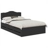vidaXL Cama con almacenamiento Negro 120 x 190 cm Madera de ingenier&iacute;a