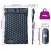 vidaXL Colch&oacute;n de camping autoinflable con almohadas 2 personas gris