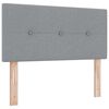 vidaXL Cama Box Spring LED con colch&oacute;n Gris Claro 90 x 190 cm tela