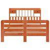 vidaXL Cama con estantería sin colchón madera maciza marrón 140x190 cm