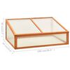 vidaXL Invernadero de madera de abeto 100x65x40 cm