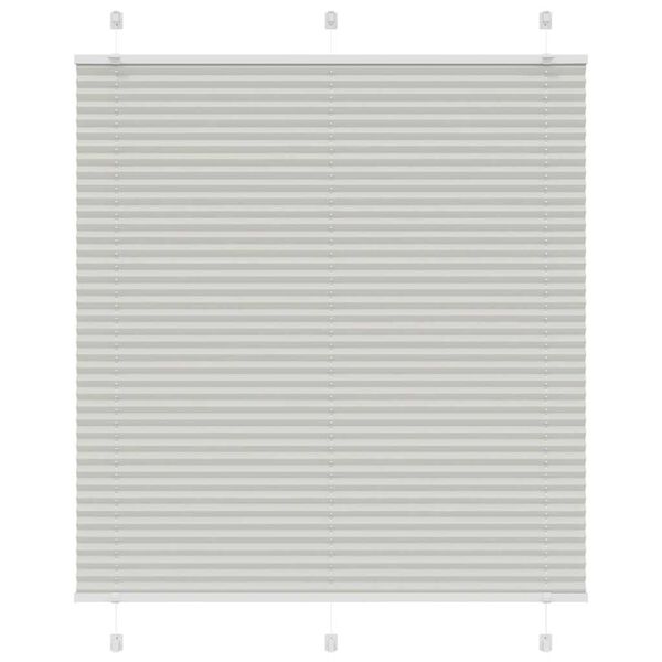 vidaXL Estor Plisado gris claro 120x150 cm Tela Ancho 119,4 cm