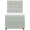vidaXL Cama box spring con colch&oacute;n terciopelo gris claro 80x200 cm
