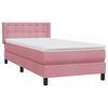 vidaXL Cama box spring con colch&oacute;n terciopelo rosa 80x220 cm