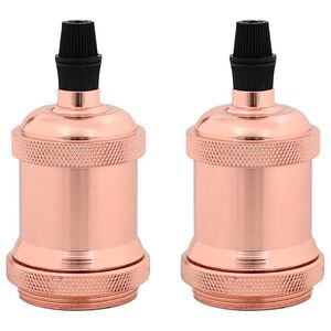 vidaXL Portal&aacute;mparas 2 uds bronce oro rosa E27