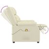 vidaXL Sillón de masaje de cuero sintético crema