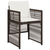 vidaXL Set comedor para jard&iacute;n 9 pzas y cojines rat&aacute;n sint&eacute;tico marr&oacute;n