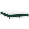 vidaXL Estructura cama sin colch&oacute;n terciopelo verde oscuro 140x190 cm