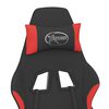 vidaXL Silla gaming tela negro y rojo