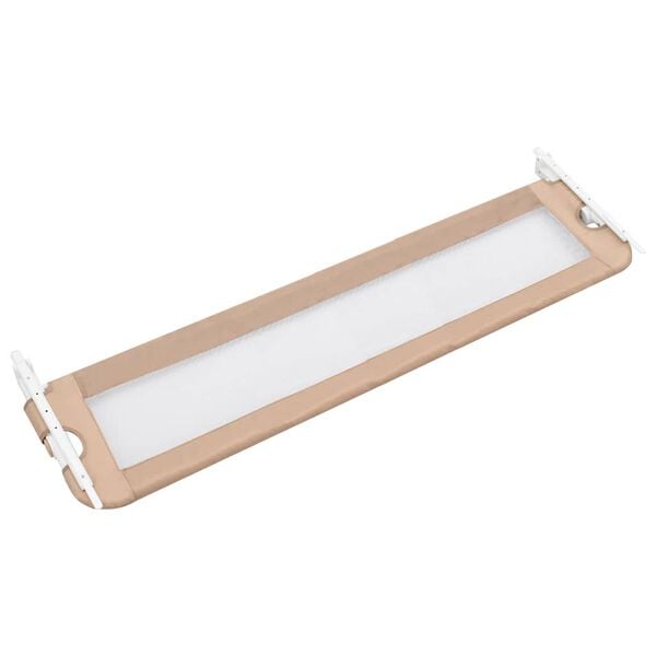 vidaXL Barandilla de seguridad cama de niño poliéster taupe 150x42 cm