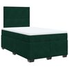 vidaXL Cama box spring con colch&oacute;n terciopelo verde oscuro 120x190 cm