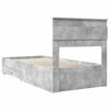 vidaXL Estructura de cama con cabecera Gris Concreto 90 x 190 cm