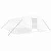 vidaXL Invernadero con estructura de acero blanco 30 m&sup2; 6x5x2,3 m
