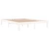 vidaXL Estructura cama doble sin colchón madera pino blanco 140x190 cm